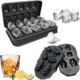 Juego de 2 moldes de silicona para hielos de calavera baja de precio