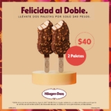 Promoción Haagen Dazs: Llévate 2 paletas por $40 pesos