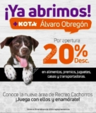 20% de descuento en toda la tienda Maskota Alvaro Obregón por apertura