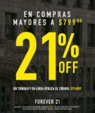 21% de descuento en Forever 21 (tiendas y online)