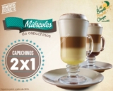 2×1 en Capuchinos los miércoles en Bisquets Obregón durante junio y julio