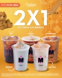2×1 en bebidas en Cielito Querido Café hoy 30 de abril