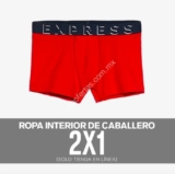 2×1 en ropa interior para caballero en la tienda online de Express