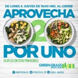 2×1 en ensaladas en Green Grass de lunes a jueves a partir de las 6:00 PM