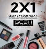 En bellísima 2×1 en cosméticos Gosh este fin de semana