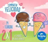 Promoción Helados Dolphy San Valentín: 2×1 en sundaes y helados dobles sólo hoy 14 de febrero