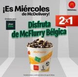 2×1 en McFlurry McBélgica en McDonalds al pedir por Uber Eats sólo hoy miércoles