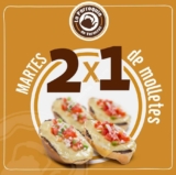 2×1 en molletes los martes en restaurantes La Parroquia