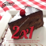 2×1 en rebanadas de pastel en restaurantes Gino’s de lunes a viernes