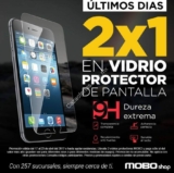 2×1 en vidrio protector de pantalla para celular en Mobo