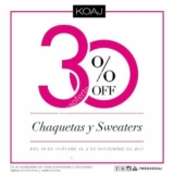 30% de descuento en chaquetas y sweaters en Koaj
