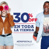 En Aeropostale 30% de descuento en toda la tienda (válido también en Liverpool)