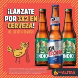 3×2 en cervezas de jueves a domingo en Las Alitas