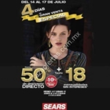 4 Días de Gran Venta Especial Sears del 14 al 17 de julio