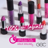 40% de descuento en labiales en la tienda en línea de GOC Make Up sólo hoy