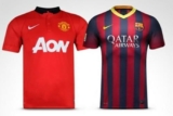 jersey oficial del Barcelona o del Manchester United a $399 con envío incluído en Groupon