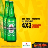 4×3 en cervezas Heineken en Las Alitas durante octubre