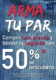 Segunda prenda a mitad de precio en Sexy Jeans (aplica en toda la tienda)