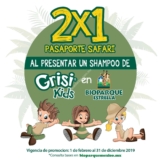 En Bioparque Estrella 2×1 en Pasaporte Safari al presentar un shampoo Grisi Kids