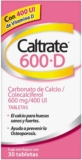 Suplemento de calcio Caltrate 600+D con 30 cápsulas baja de precio