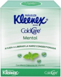Pañuelos faciales Kleenex ColdCare con microcápsulas de mentol que ayudan a descongestionar la nariz bajan a su menor precio