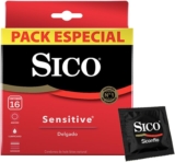 16 pack condones Sico Sensitive Delgado bajan a un excelente precio