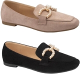 Juego de 2 pares de mocasines para mujer con acabado de gamuza bajan a su menor precio