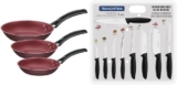 Combo Tramontina con juego de 3 sartenes antiadherentes Turim + juego de cuchillos de cocina con 9 piezas en su precio histórico más bajo