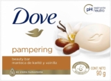 4 pack jabones Dove Pampering manteca de karité y vainilla bajan de precio