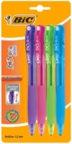 4 pack bolígrafos de colores BIC Bu3 Grip Fashion retráctiles bajan a un gran precio