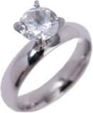 Liquidación en anillo de compromiso con zirconia cúbica baja a un gran precio