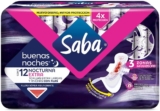 Toallas Saba Buenas Noches Nocturna Extra con 12 piezas baja a su menor precio