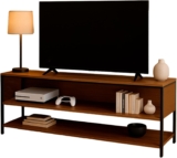 Mueble de TV centro de entretenimiento de madera y metal baja a un gran precio