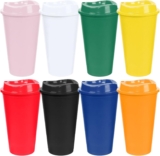 Juego de 8 vasos de café reutilizables con tapa bajan a un gran precio