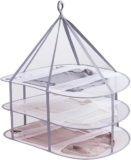 Tendedero de malla plegable con 3 niveles para ropa delicada baja de precio