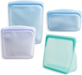 Juego de 4 bolsas de silicona para almacenar comida bajan a su menor precio