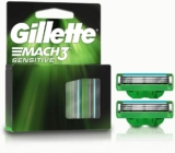 Juego de 2 repuestos de rastrillo Gillette Mach 3 Sensitive bajan a su menor precio
