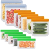 Juego de 12 bolsas reutilizables de almacenamiento bajan a un gran precio