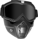 Máscara de motociclista con visor bajan a un excelente precio