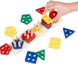 Juego didáctico de clasificar y apilar de madera baja a un precio magnífico