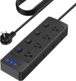 Regleta multicontacto con protección de descargas para conectar 12 dispositivos con tomas eléctricas, USB y USB-C baja a un gran precio