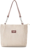 Bolsa tote de pana para mujer con correa de cadenas baja de precio