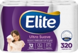 Papel higiénico Elite Ultra Suave con 12 rollos de 320 hojas baja a su menor precio