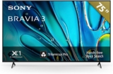 Pantalla LED Sony Bravia 3 S30 de 75 pulgadas 4K HDR baja a su menor precio