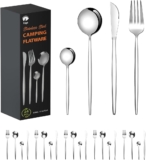 Juego de cubiertos para 6 personas de acero inoxidable bajan de precio
