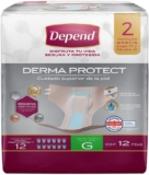 Pañales para adulto Depend Derma Protect con 12 piezas baja de precio