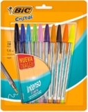 10 pack plumas de colores Bic Cristal Intenso Fashion de punto extra grueso en su menor precio