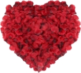 Juego de 2000 pétalos de rosa artificiales para celebración de San Valentín bajan a un gran precio