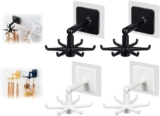 Juego de 4 ganchos giratorios y plegables para pared bajan a un gran precio