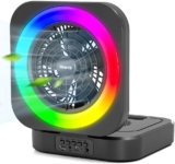 Bocina portátil Bluetooth con ventilador y luz LED baja a un tremendo precio